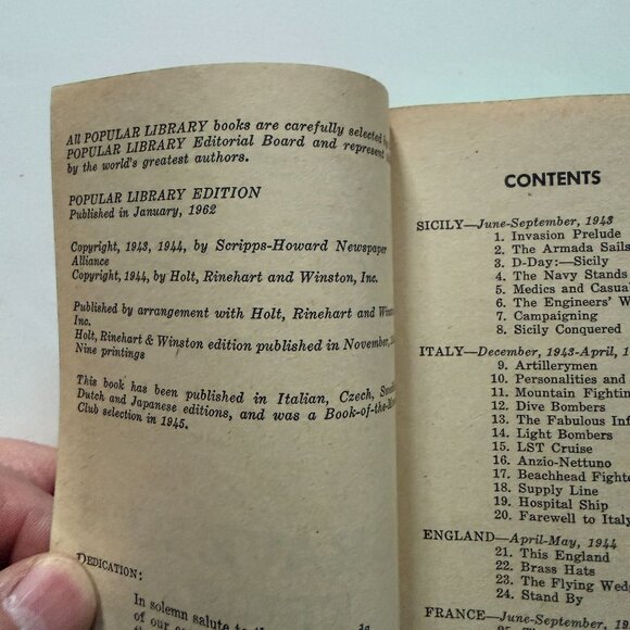 Company Q By Richard OConnor & Brave Men By Ernie Pyle Military Paperback Books - Picture 6 of 6